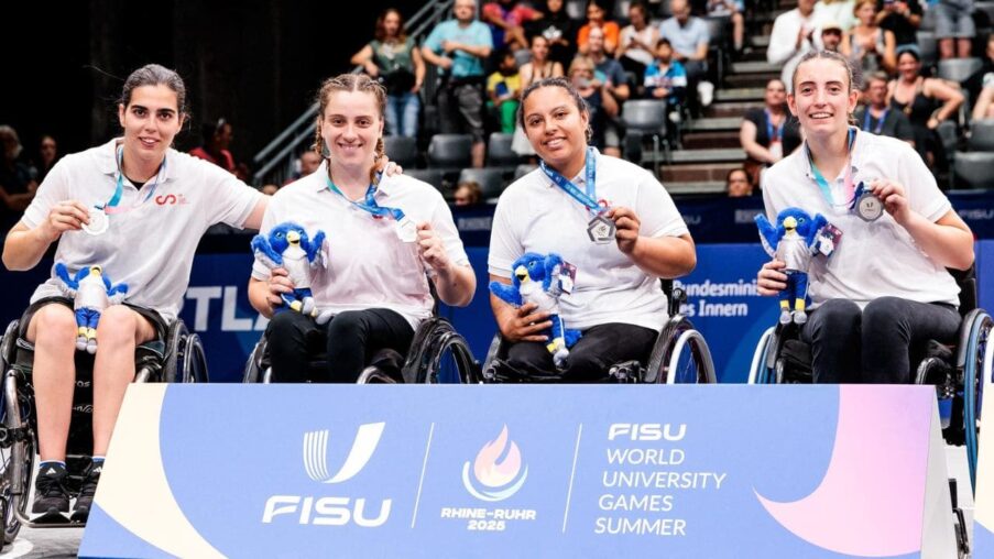 España triunfa con un oro y una plata en los Juegos Mundiales Universitarios de baloncesto en silla de ruedas 3×3​